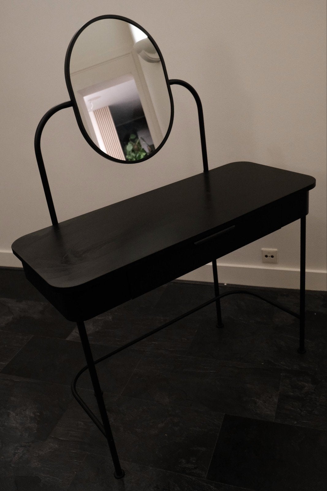 Donkere make up tafel/ kastje/ bureau met spiegel NIEUW, Ophalen, 50 tot 100 cm, Minder dan 100 cm