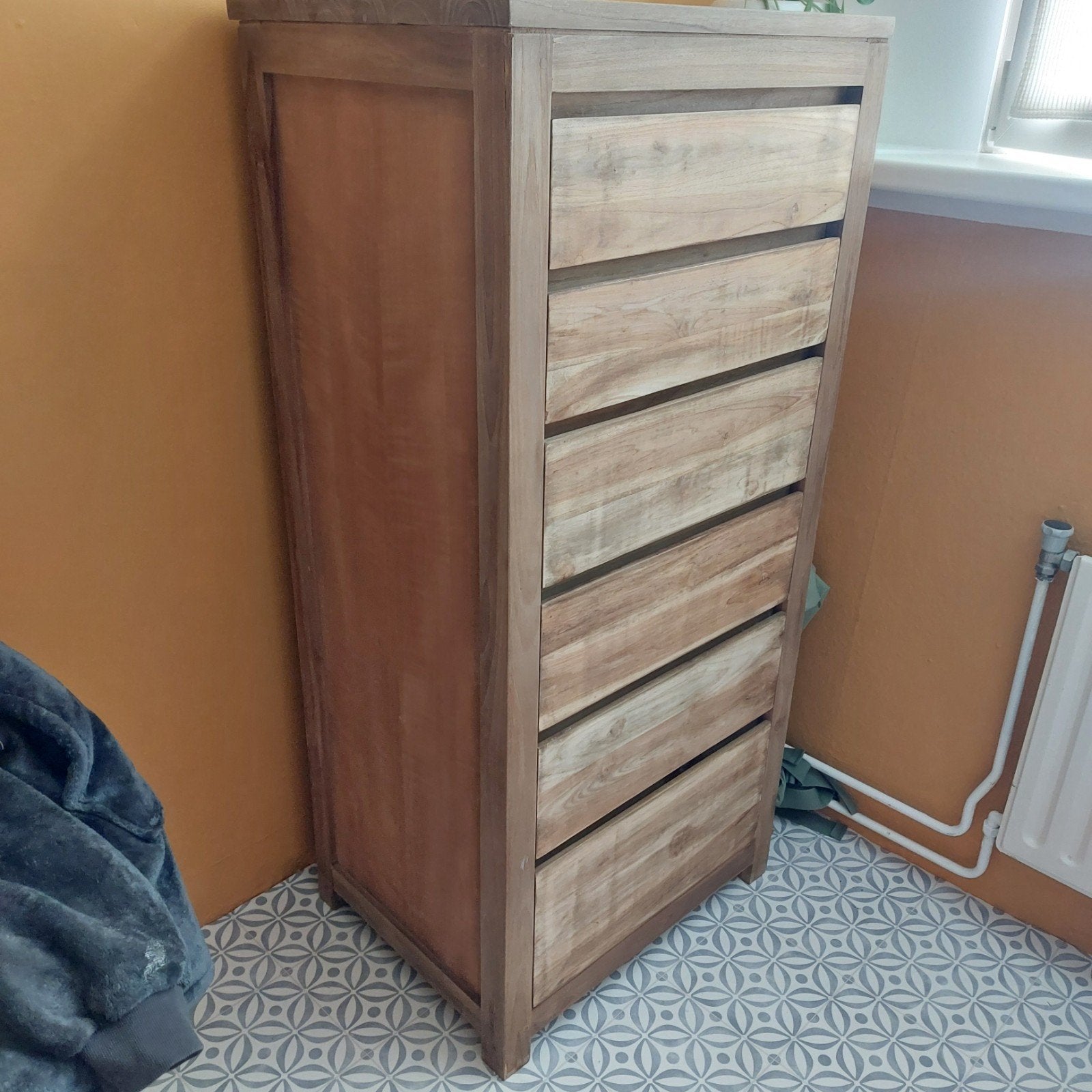 Corona ladenkast teak, Huis en Inrichting, Kasten | Ladekasten, Ophalen, 5 laden of meer, Teakhout, 50 tot 100 cm