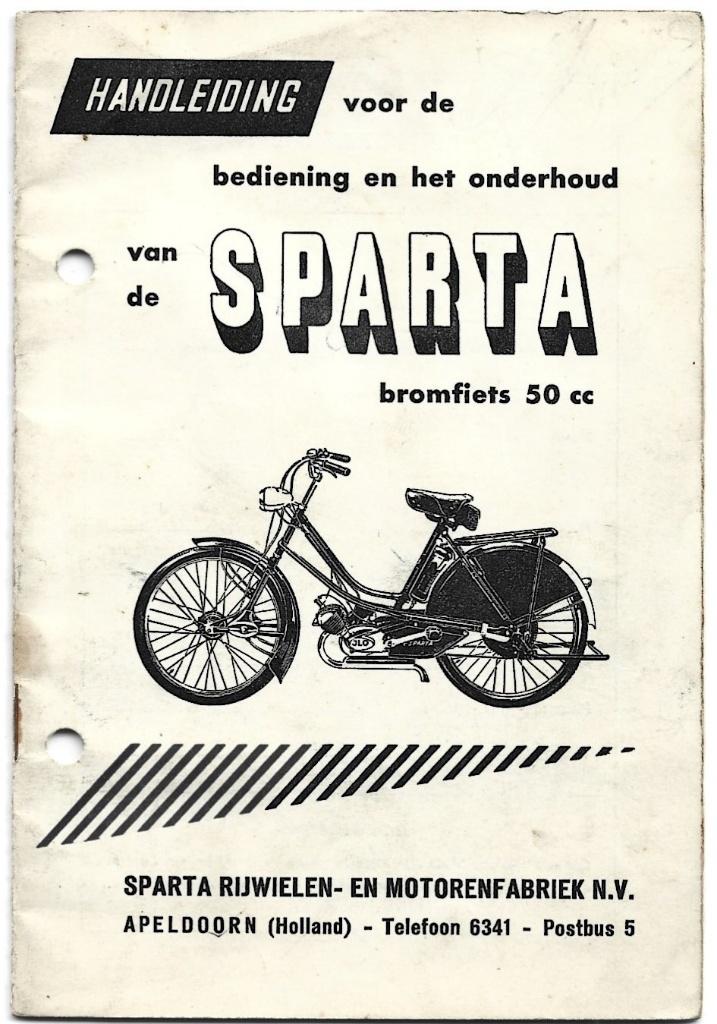 Sparta 50 cc model 1954 handleiding (2272z) bromfiets, Fietsen en Brommers, Handleidingen en Instructieboekjes, Gebruikt, Ophalen of Verzenden
