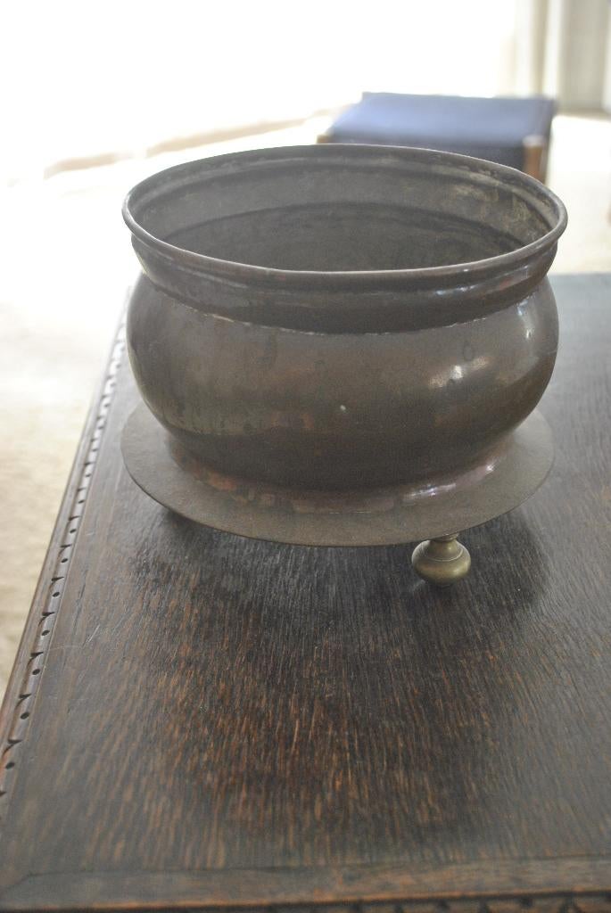 Koperen pot, bloempot,antiek, Antiek en Kunst, Antiek | Koper en Brons, Ophalen of Verzenden, Koper
