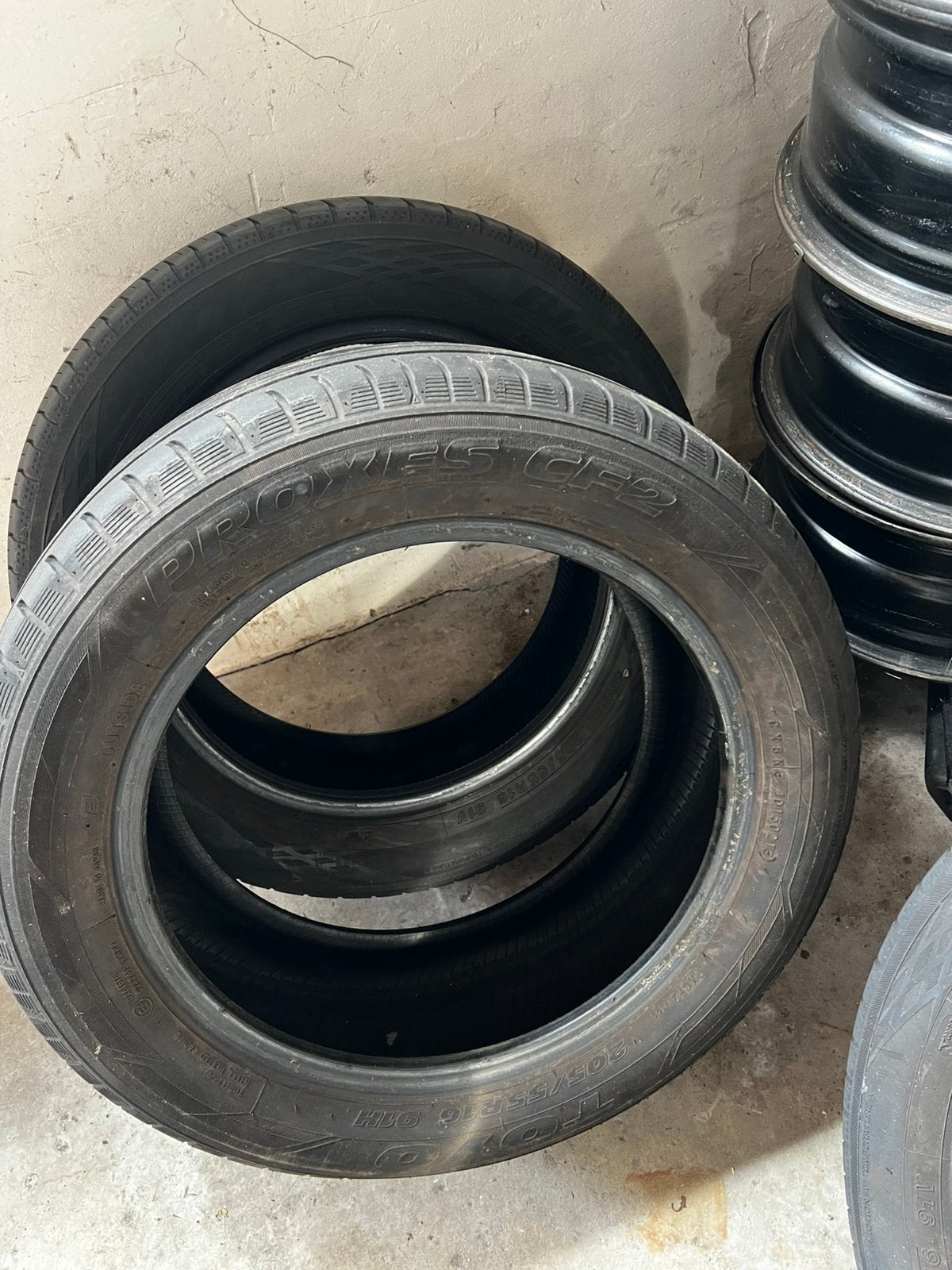 4 stuks velg + 4 zomerbanden, Ophalen, Gebruikt