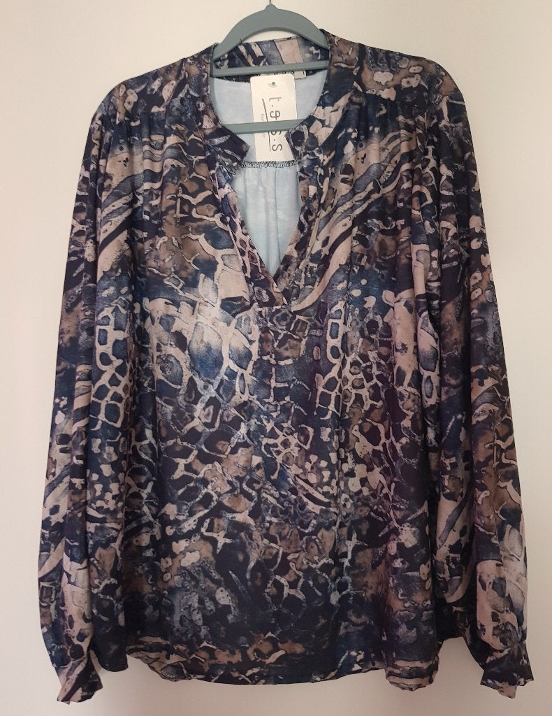 Tuniek/Shirt 48, Kleding | Dames, Grote Maten, Blouse of Tuniek, Verzenden, Blauw, Nieuw