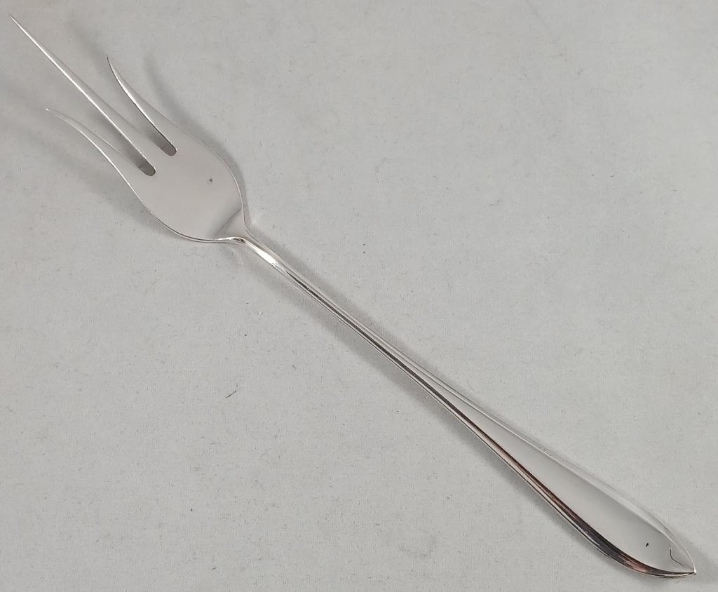 Zilveren Cakevork puntfilet antiek 835 zilver, Antiek en Kunst, Ophalen of Verzenden, Zilver