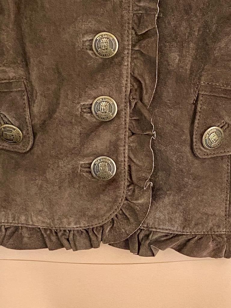 H840 Echt-suede-leren jasje maat 38=M blazer colbert bruin, Kleding | Dames, Jasjes, Kostuums en Pakken, Maat 38/40 (M), Bruin