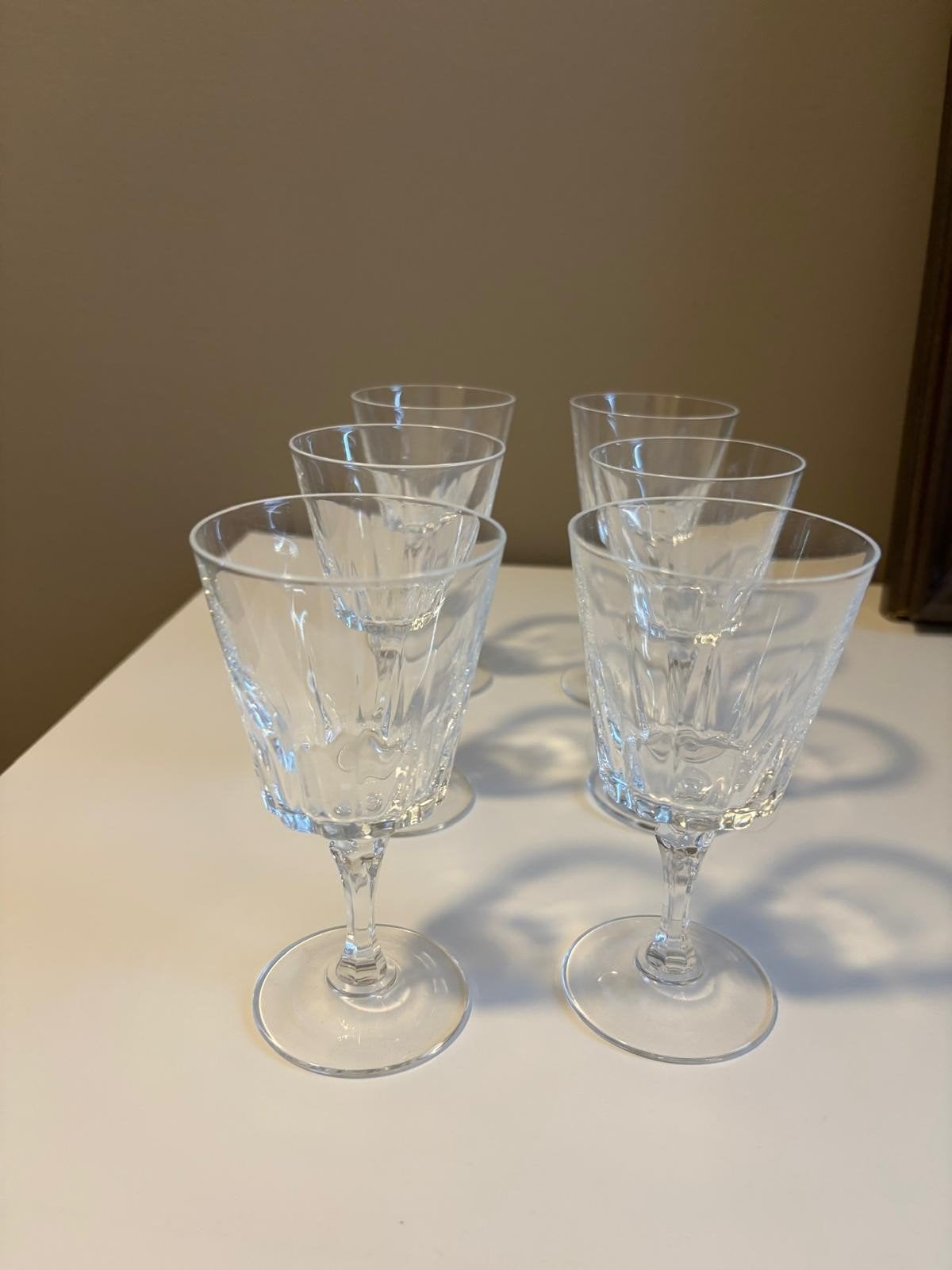 Set van 6 kristallen glazen en 4, Antiek en Kunst, Antiek | Glas en Kristal, Ophalen