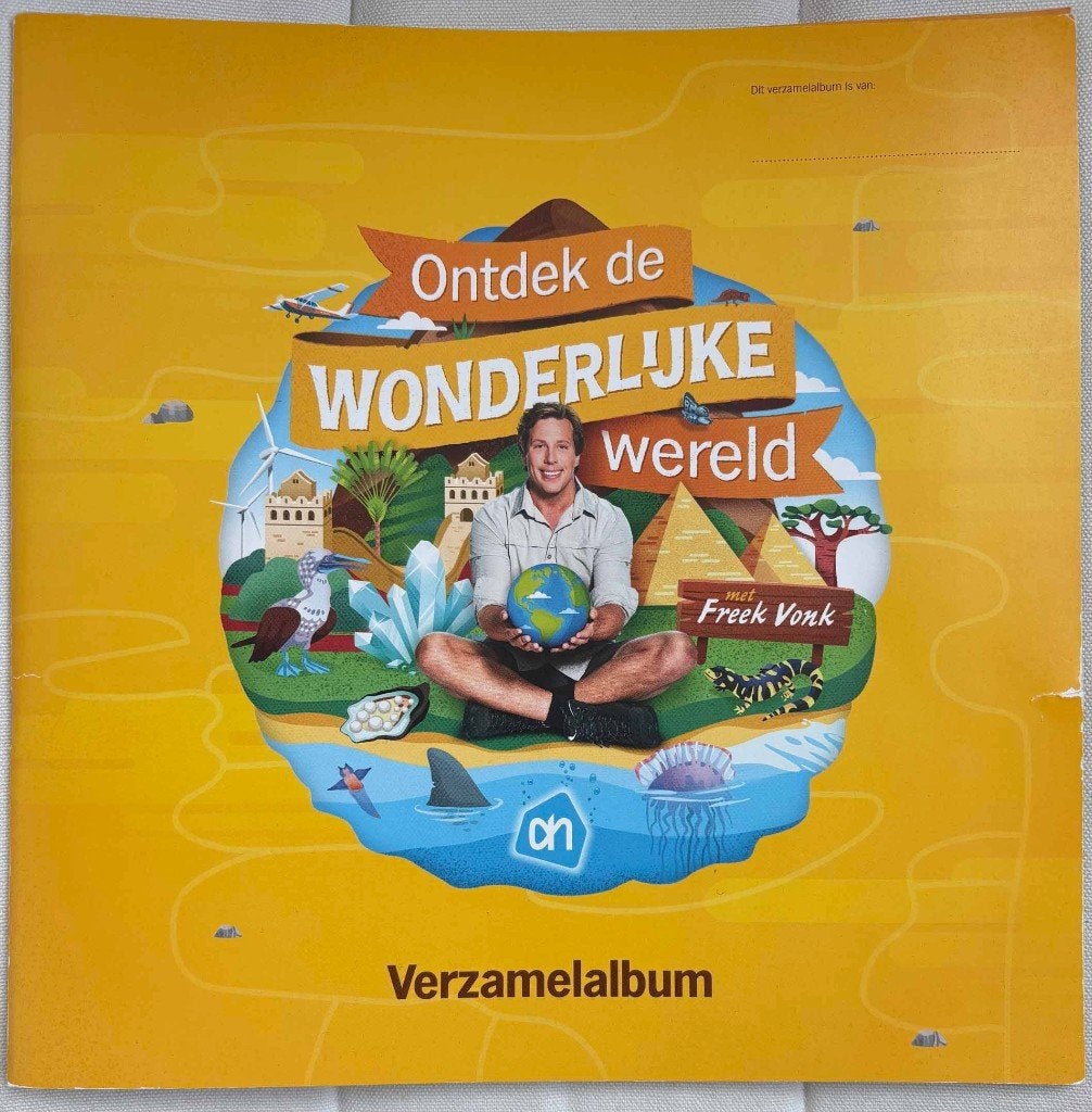 Ontdek de wonderlijke wereld met Freek Vonk, Boeken, Ophalen of Verzenden, Zo goed als nieuw, Albert Heyn, Plaatjesalbum