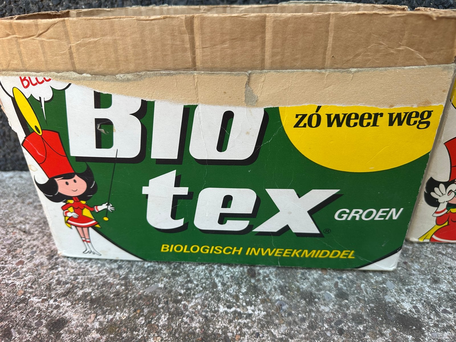 Oude kartonnen verpakking Biotex wasmiddel - Vintage, Ophalen of Verzenden, Gebruikt