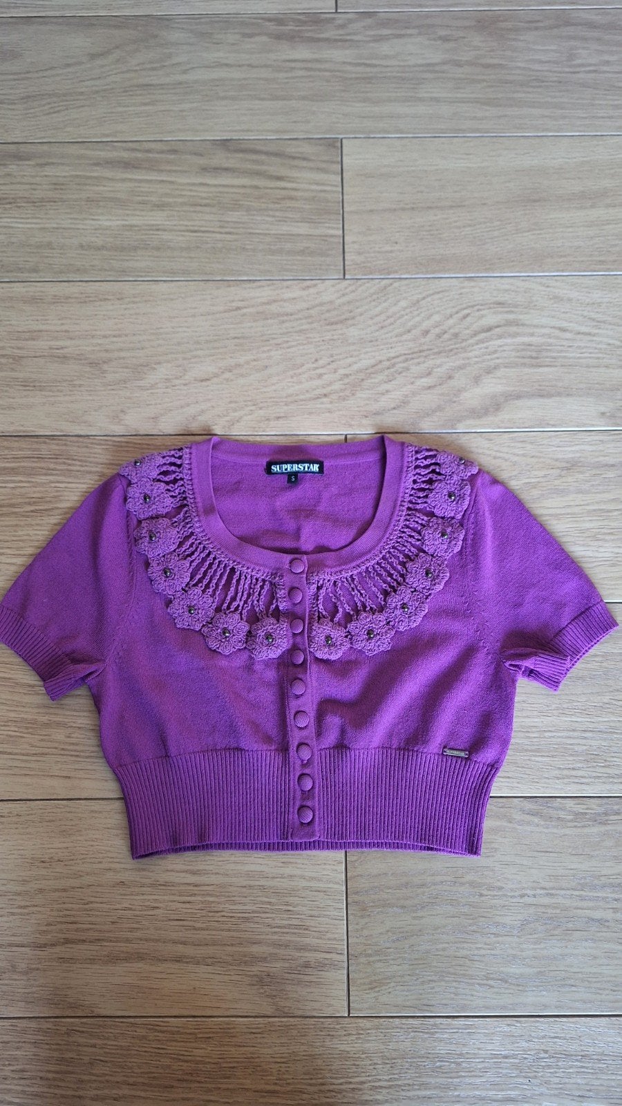 SUPERSTAR korte bolero maat S, Paars, Ophalen of Verzenden, Zo goed als nieuw, Korte mouw
