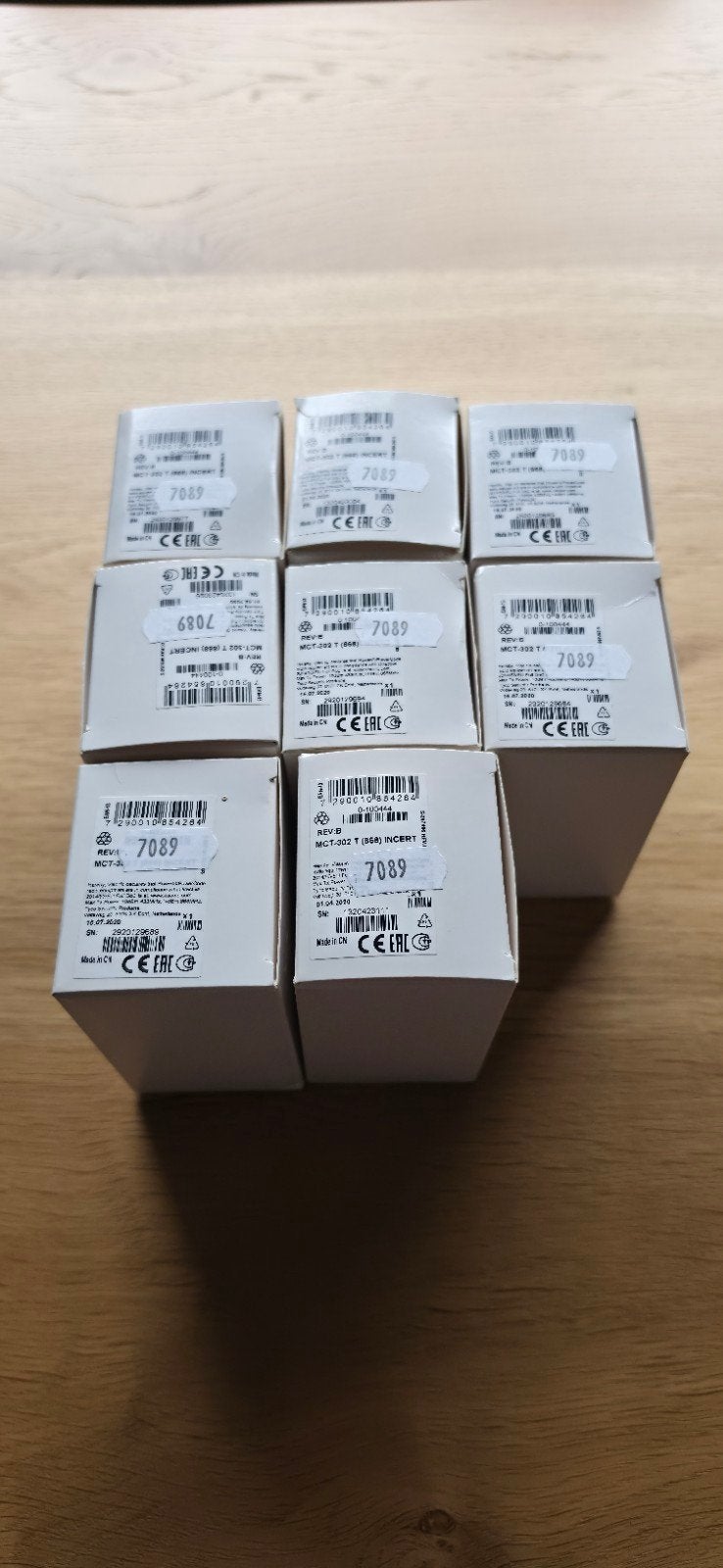 8x Visonic MCT-302T draadloze magneetcontacten., Detector, Sensor of Melder, Raam of Deur, Nieuw, Ophalen of Verzenden
