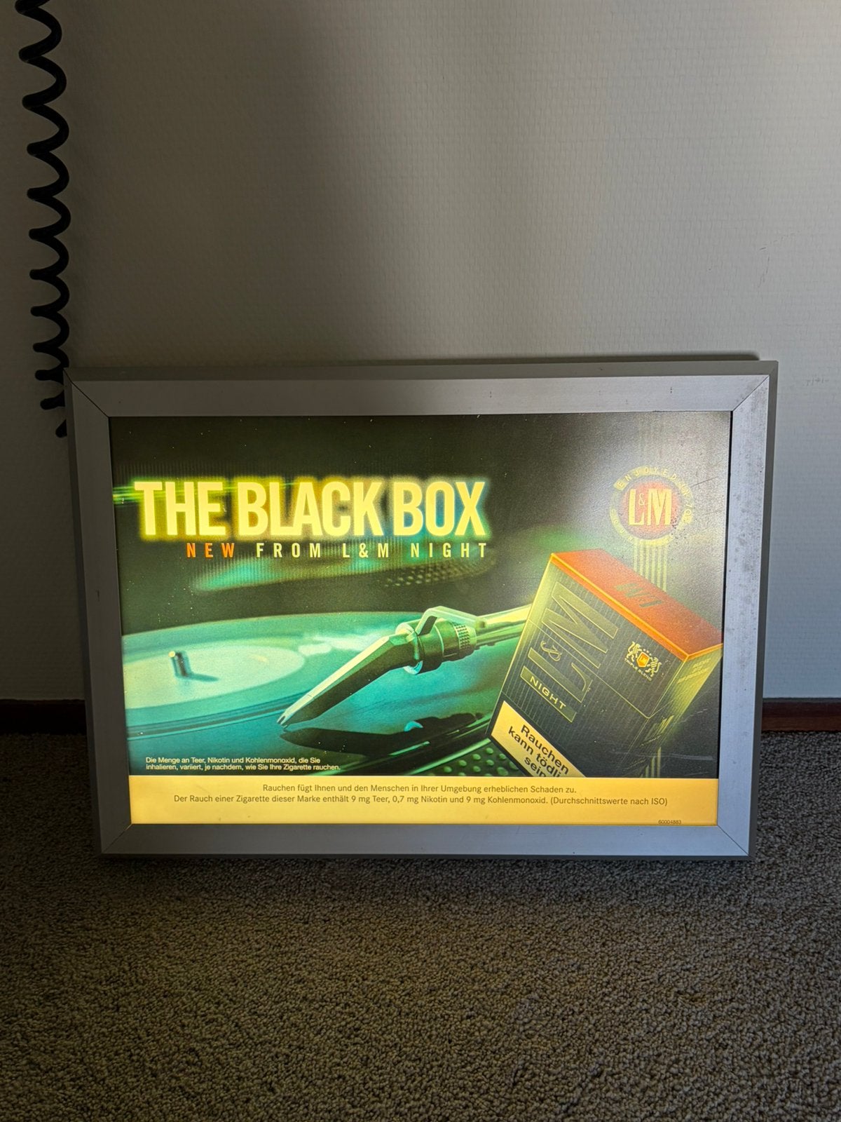 Duitse lichtgevende rookwaars reclame “The Black Box”van L&M, Ophalen of Verzenden, Gebruikt