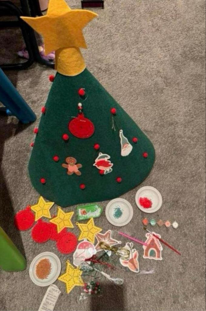 Vilten Kerstboom Knutselset - Diamond Painting, Textiel, Nieuw, Meerkleurig, Ophalen of Verzenden