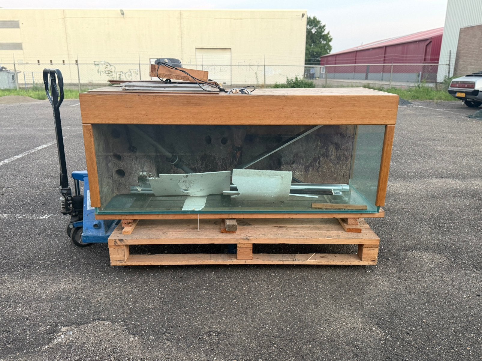 Gratis aquarium, Dieren en Toebehoren, Vissen | Aquaria en Toebehoren, Ophalen, Gebruikt, Leeg aquarium, Overige merken
