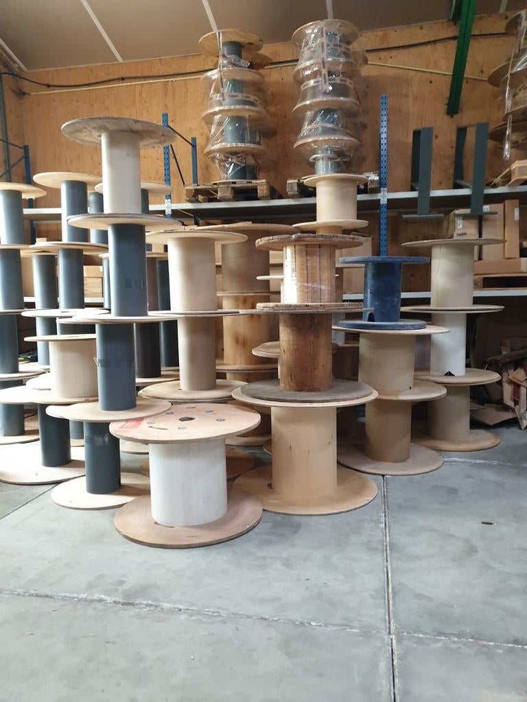 Gebruikte Houten Haspels met PVC Binnenkant - Diverse Maten, Ophalen