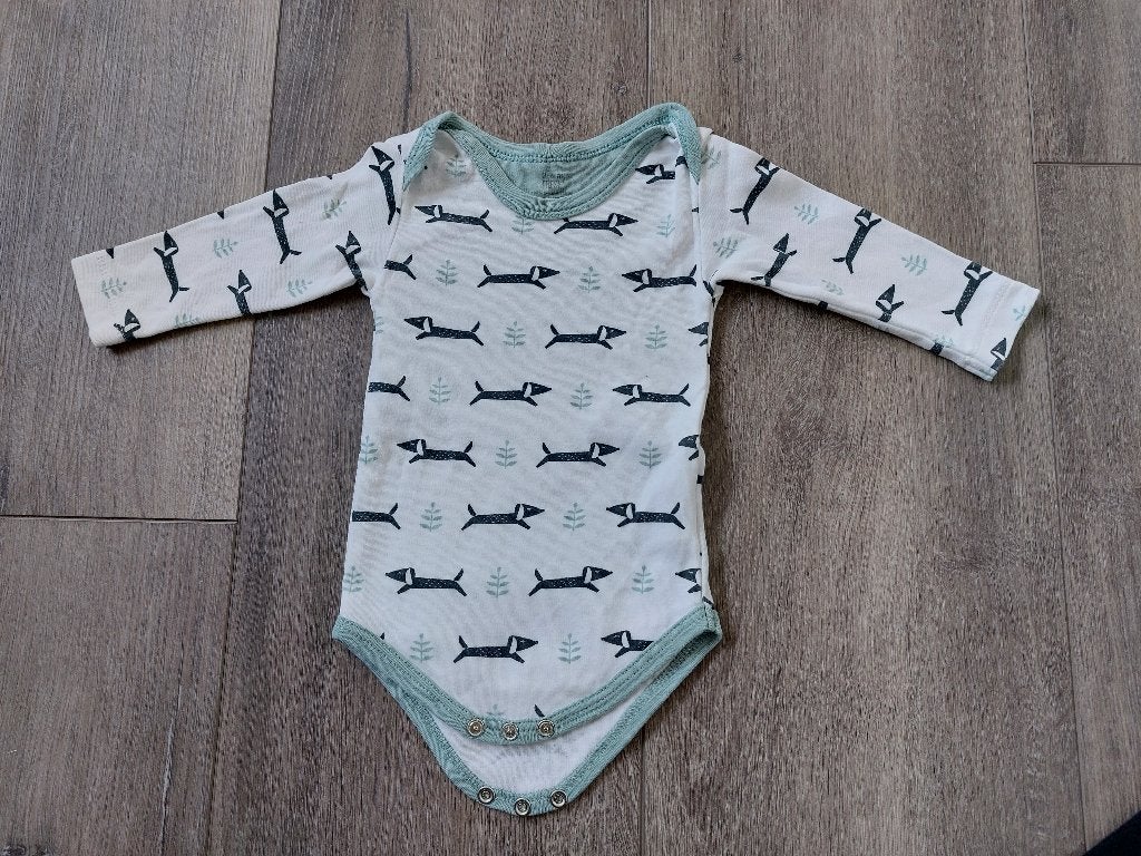 FRESK (Scandinavisch) romper, vosje, mt 62, 1x gedragen, Kinderen en Baby's, Ophalen of Verzenden, Zo goed als nieuw, Jongetje of Meisje