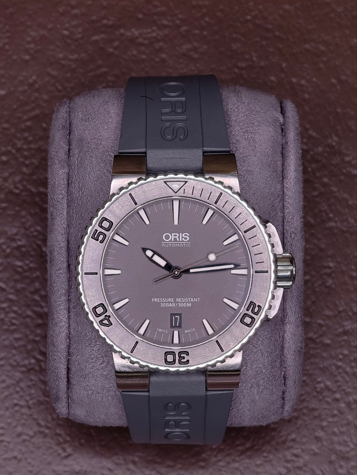 Oris Aquis Date Reliëf Full-set, Overige merken, Staal, Polshorloge, Overige materialen
