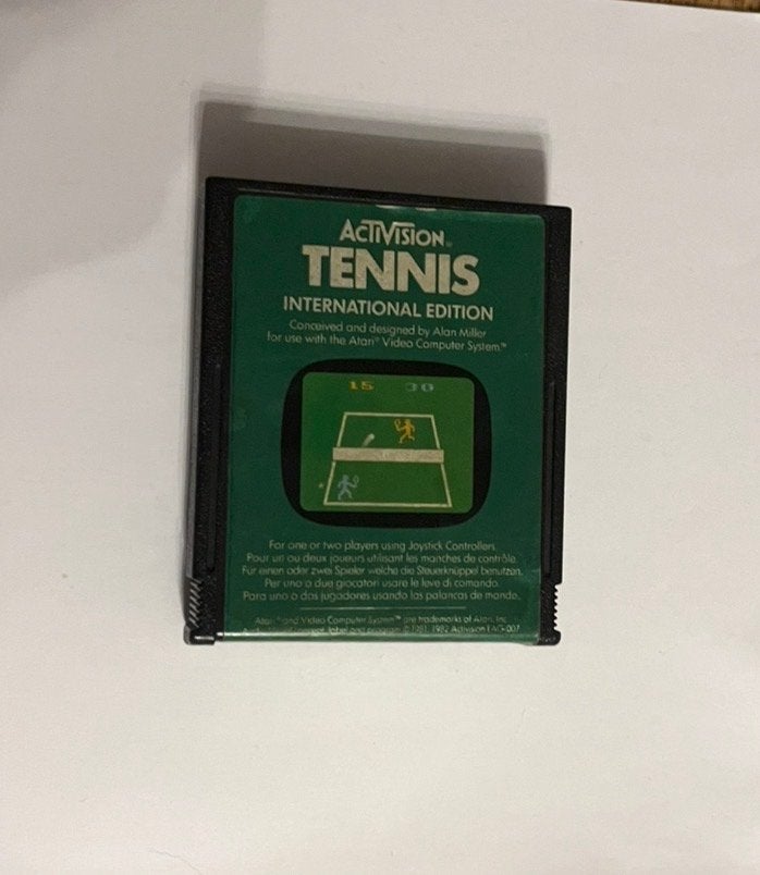 Activision Tennis International Edition - Atari 2600, Spelcomputers en Games, Games | Atari, Gebruikt, 2 spelers, Ophalen of Verzenden