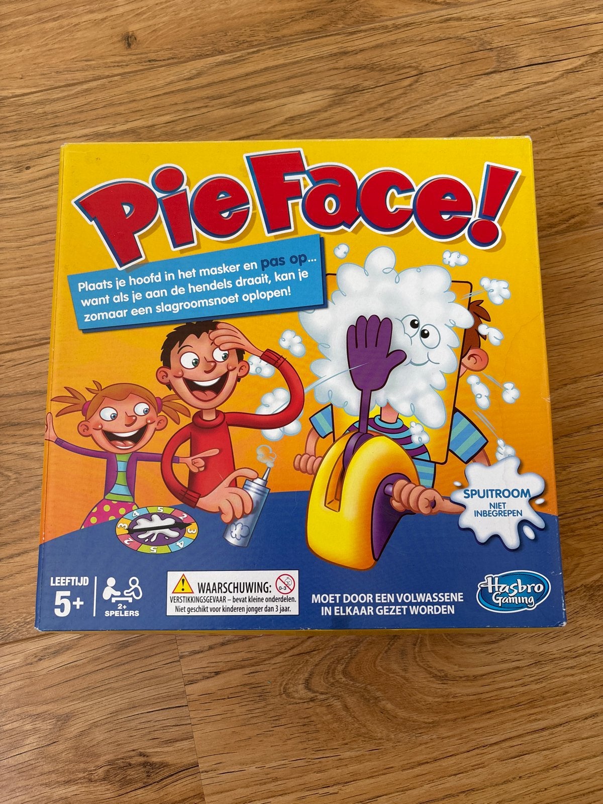 Pie Face! Het hilarische slagroomspel van Hasbro, Hobby en Vrije tijd, Gezelschapsspellen | Bordspellen, Een of twee spelers, Ophalen of Verzenden