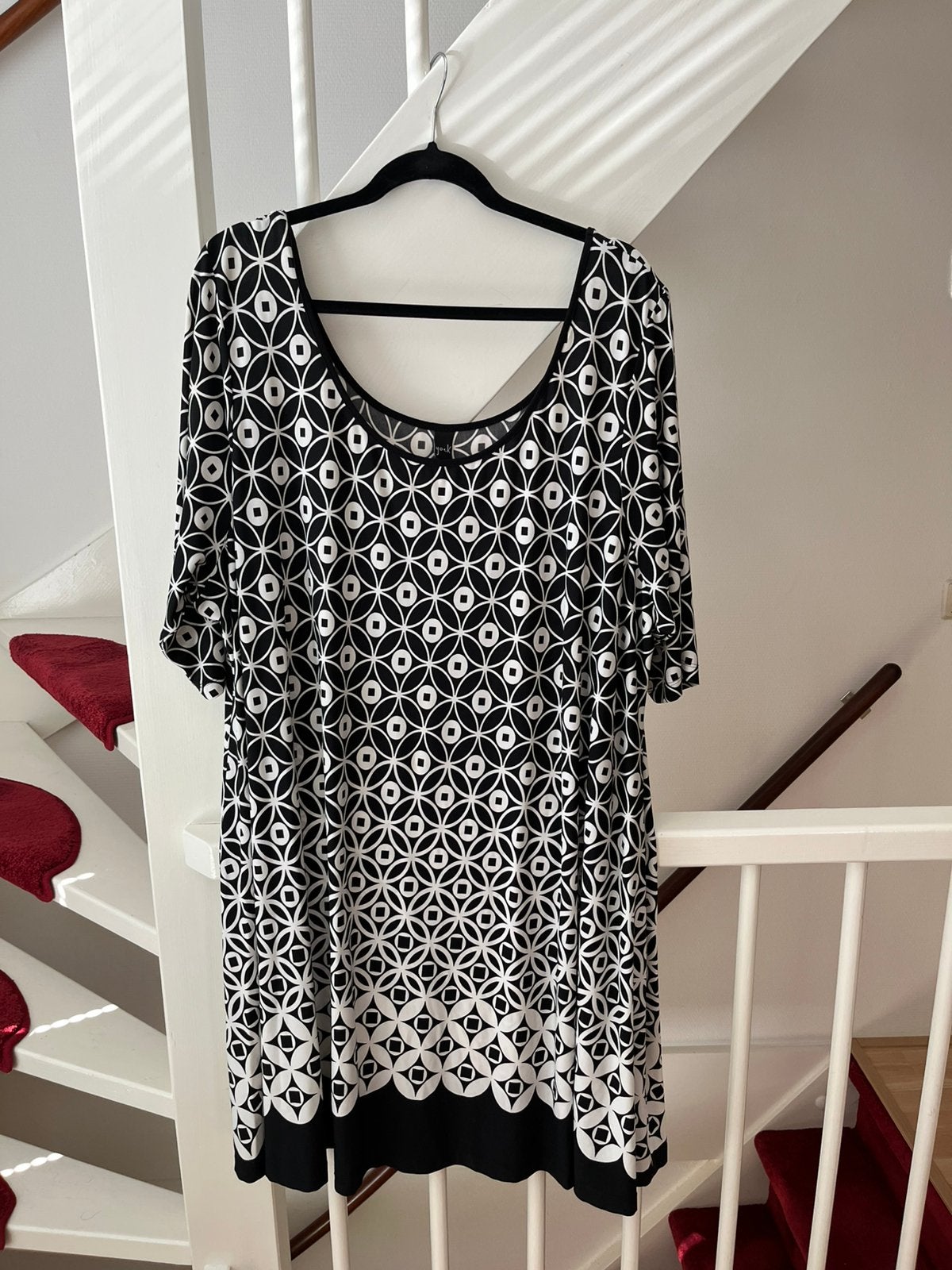 Yoek tuniek 54/56, Verzenden, Zo goed als nieuw, Zwart, Blouse of Tuniek