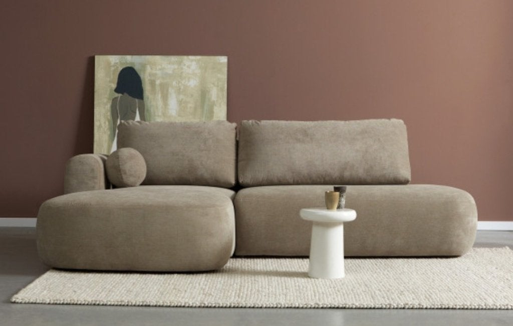 Luxe Hoekbank Japandi stijl Taupe