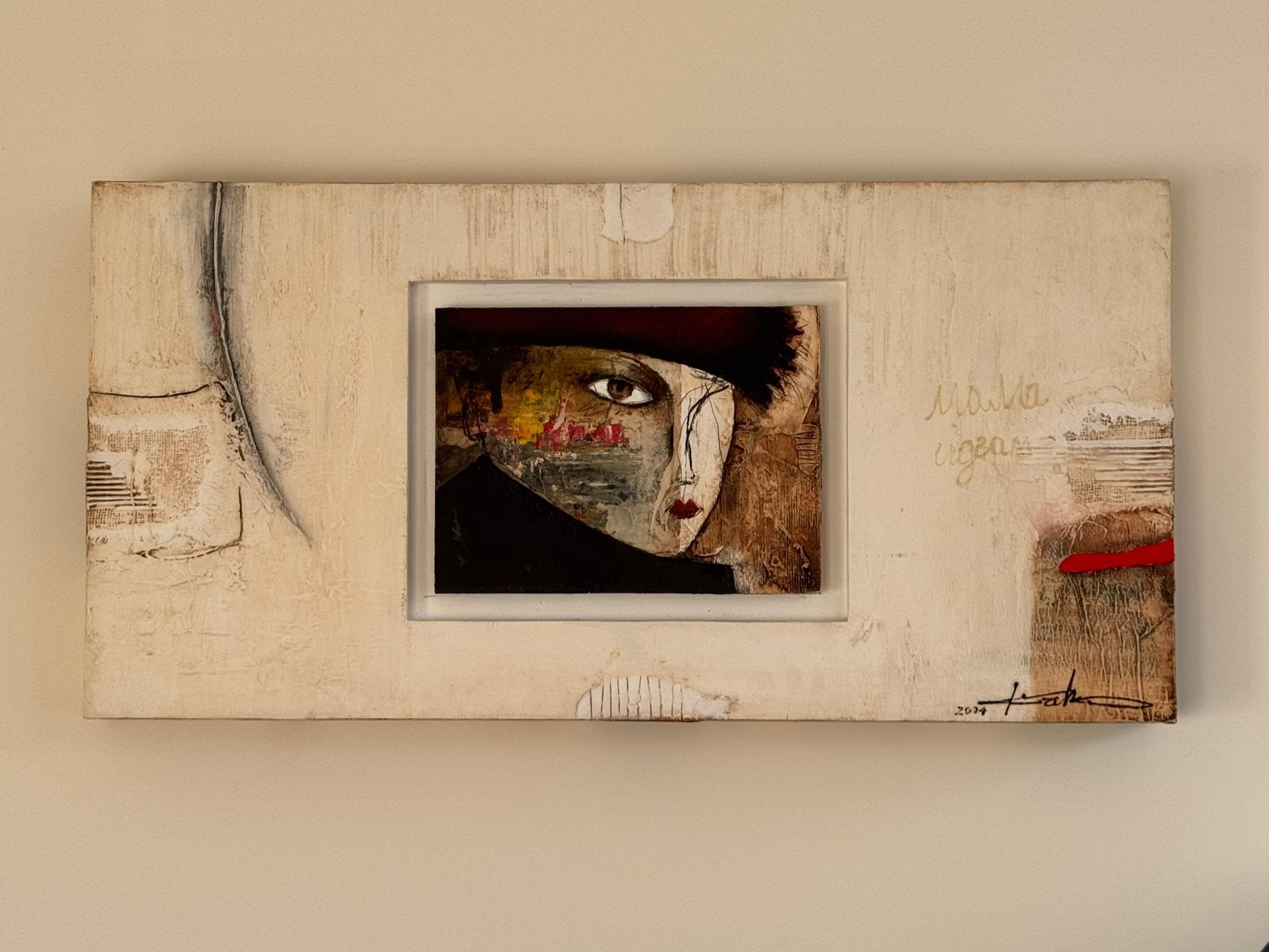 Uniek gesigneerd paneel schilderij: 'Mama' Kancho Kanev, Ophalen of Verzenden