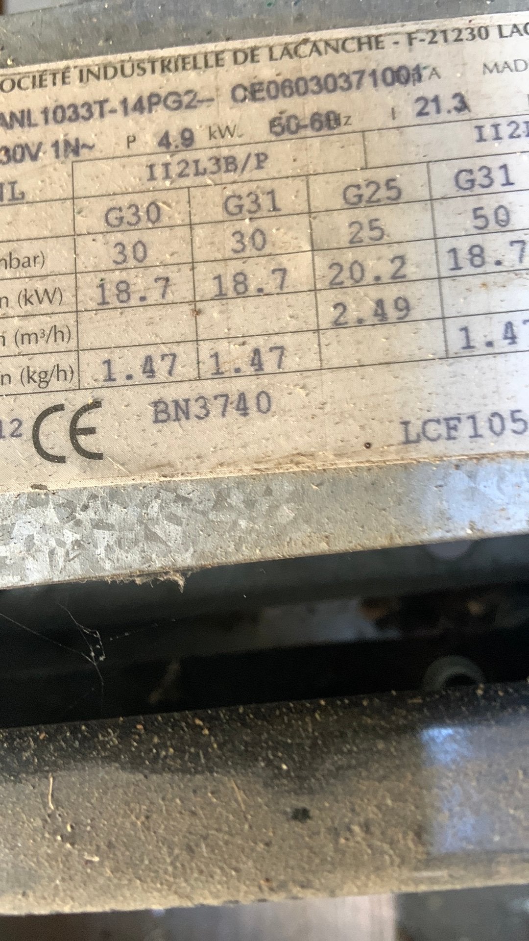 La Crange fornuis, Ophalen, Gebruikt, 60 cm of meer, Gas