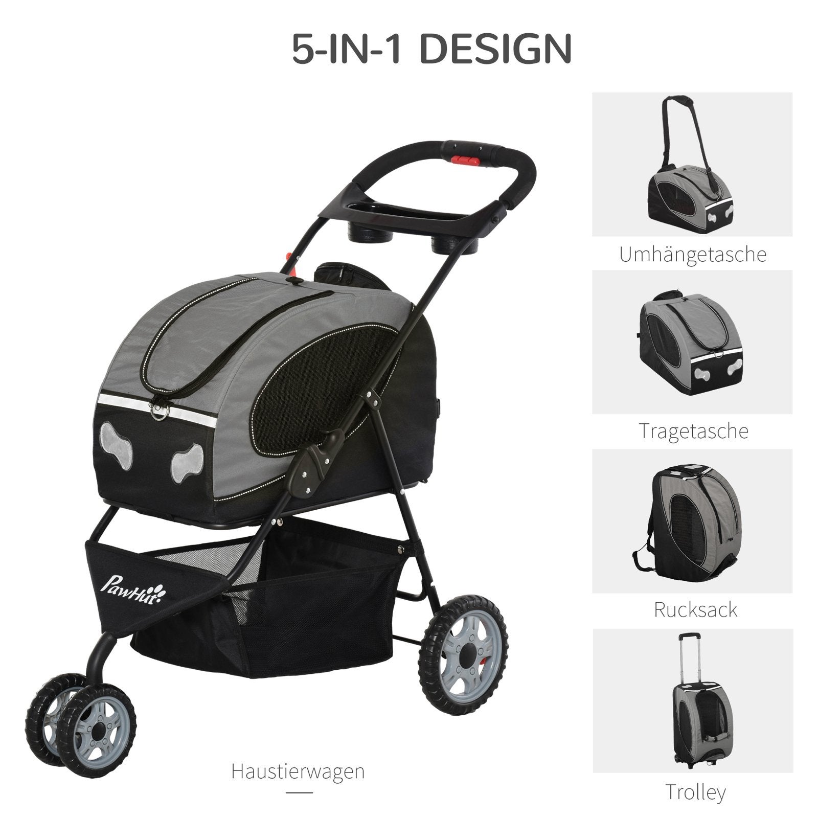 Pawhut hondenwagen 5 in 1, Ophalen, Gebruikt