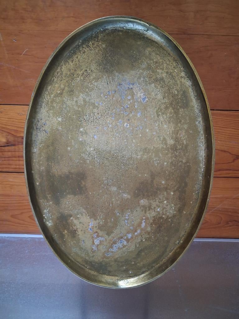 Design bijzettafel Pols Potten Ovaal, Metaal, brass, koper, Ophalen, Minder dan 45 cm, Minder dan 55 cm, Gebruikt