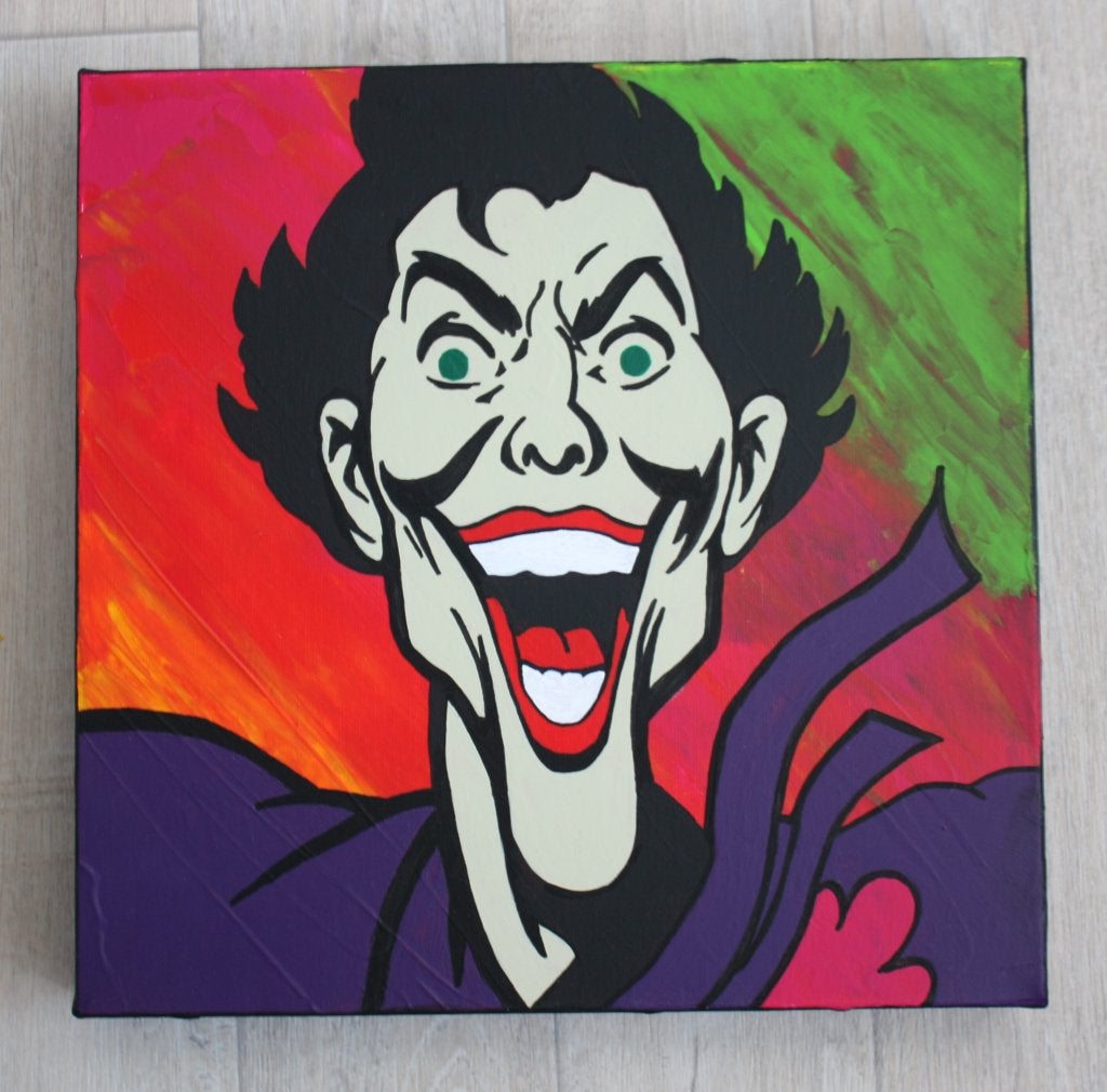 The Joker (Batman)- Schilderij, Antiek en Kunst, Kunst | Schilderijen | Modern, Ophalen of Verzenden