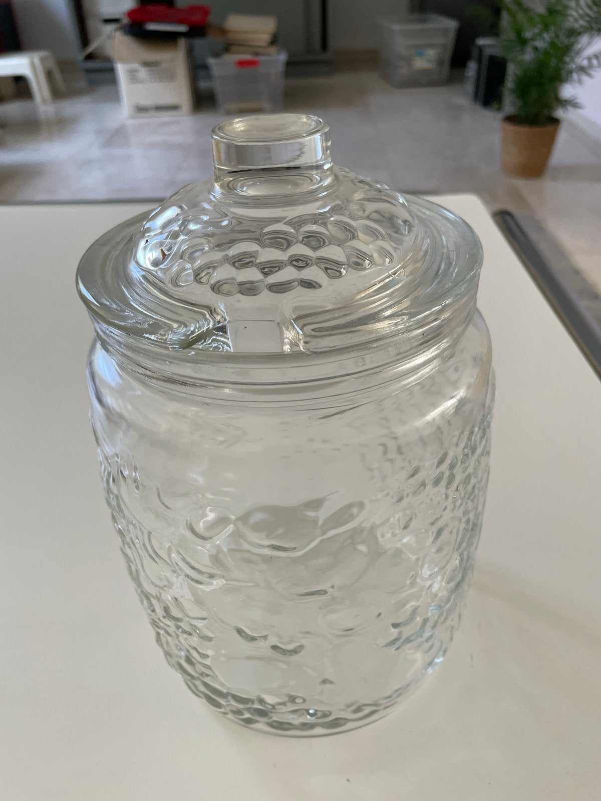Glazen Vruchtenbowl Pot met Deksel - 26 cm Hoog, Antiek en Kunst, Ophalen of Verzenden