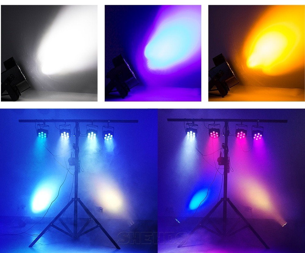 SUPERPROMO Nieuwe FIRST CLASS 7 X 24 W RGBWAUV FLAT LED PAR, Ophalen of Verzenden, Nieuw, Licht, Kleur