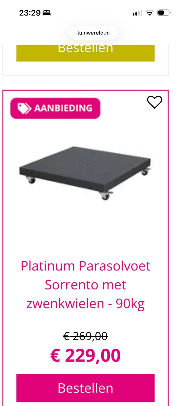 Parasol 4x3 met parasolvoet, Tuin en Terras, Parasols, Ophalen, Zo goed als nieuw, Minder dan 1 meter, Parasolvoet