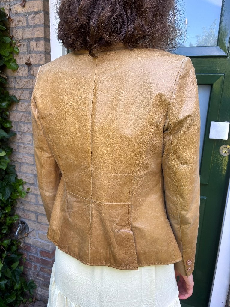 Leren jasje S/M, Bruin, Arma, Ophalen of Verzenden, Zo goed als nieuw