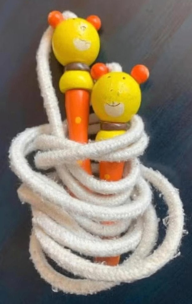 Springtouw met beertjes handvatten, Ophalen of Verzenden, Gebruikt