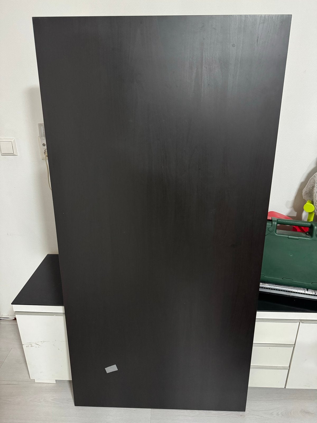 Black IKEA table top with 4 black legs, Huis en Inrichting, Ophalen, 100 tot 150 cm, 50 tot 100 cm, Zo goed als nieuw