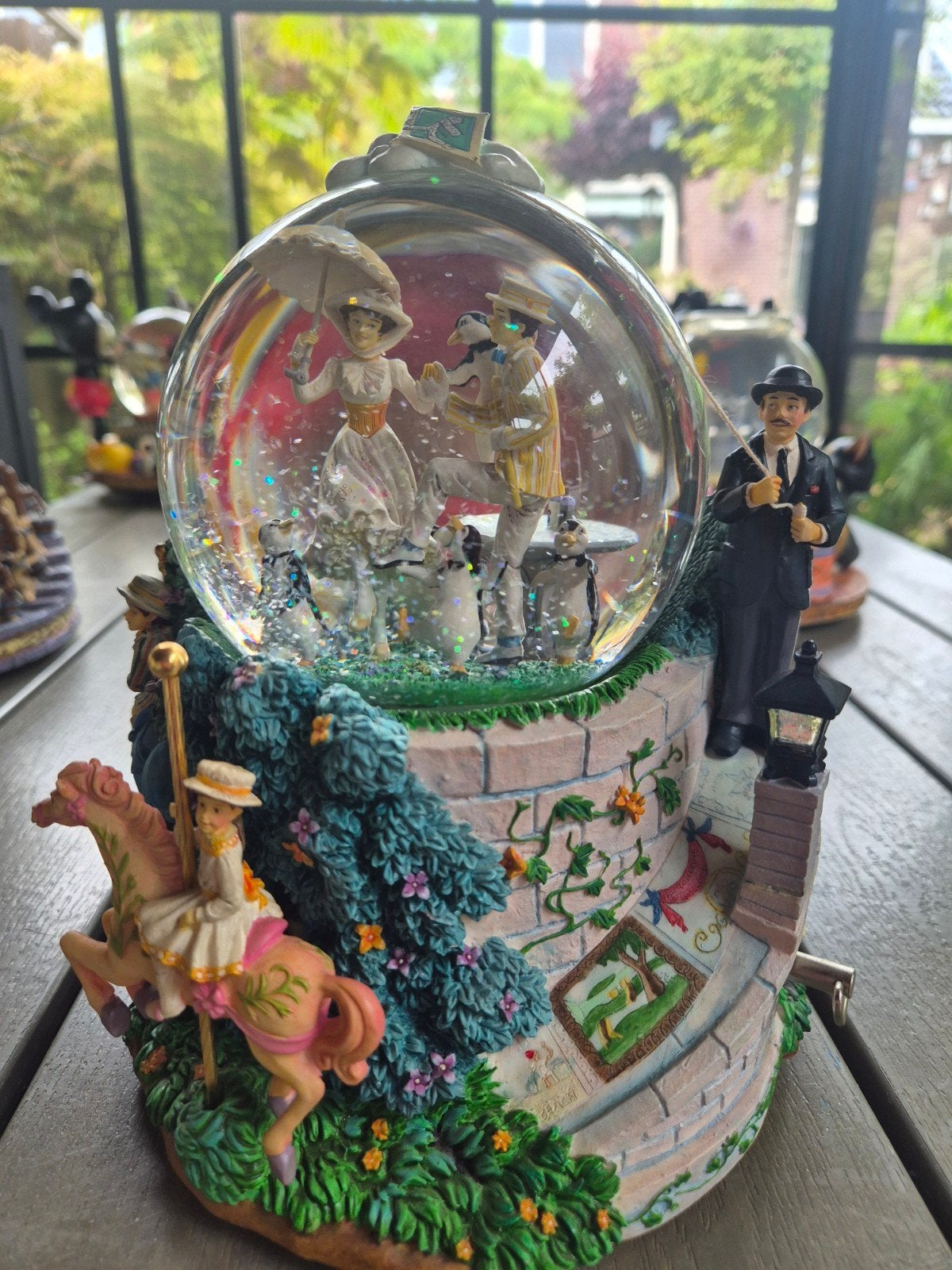 Mary Poppins Sneeuwbol met Geluid en Bewegend Kermispaard, Ophalen, Gebruikt