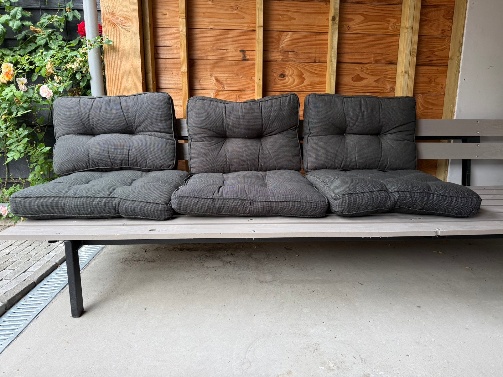Loungebank kussens, 60 cm bij 60cm, Ophalen, Zo goed als nieuw