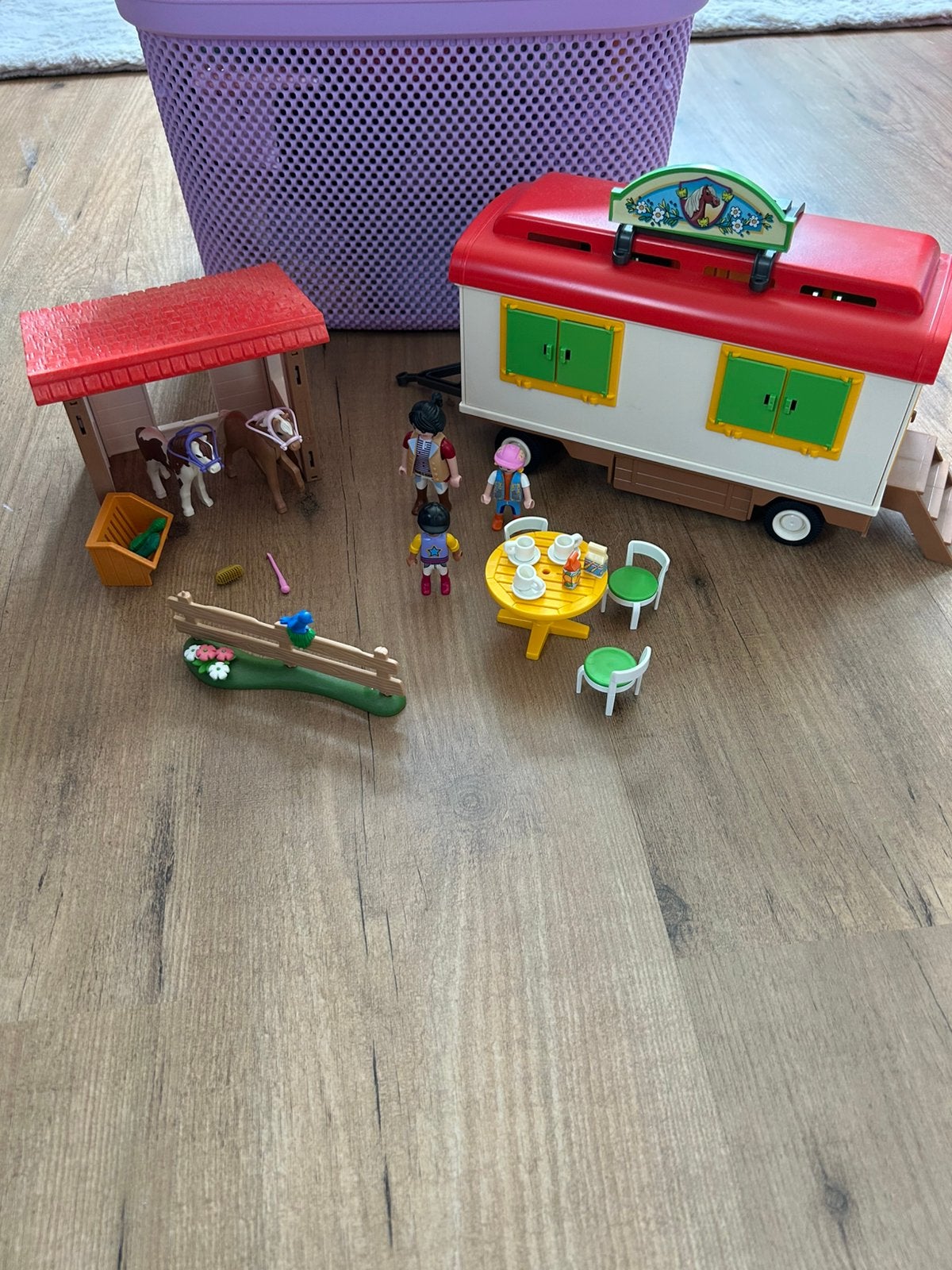 Playmobil pipowagen “ponykamp”, Ophalen of Verzenden, Gebruikt