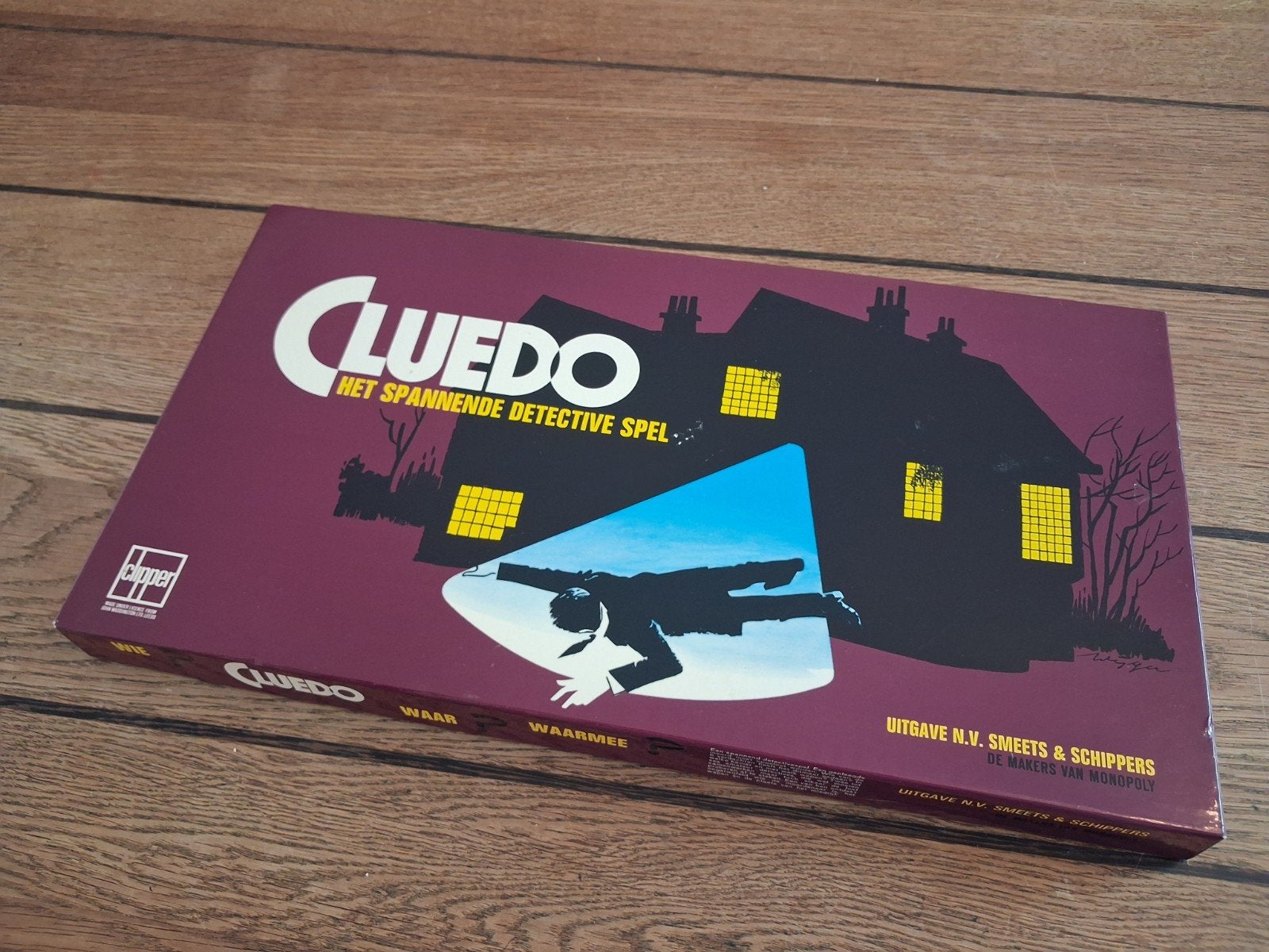 vintage cluedo spel bordspel clipper, Ophalen of Verzenden, Gebruikt