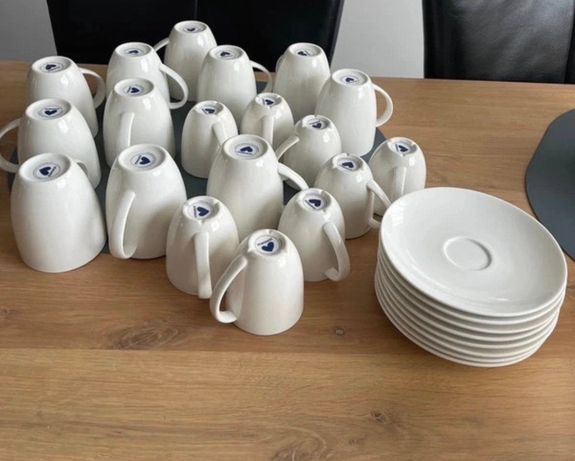 VT Wonen Servies: Mokken en Espressokopjes met Schotels, Overige merken, Keramiek, Nieuw, Modern