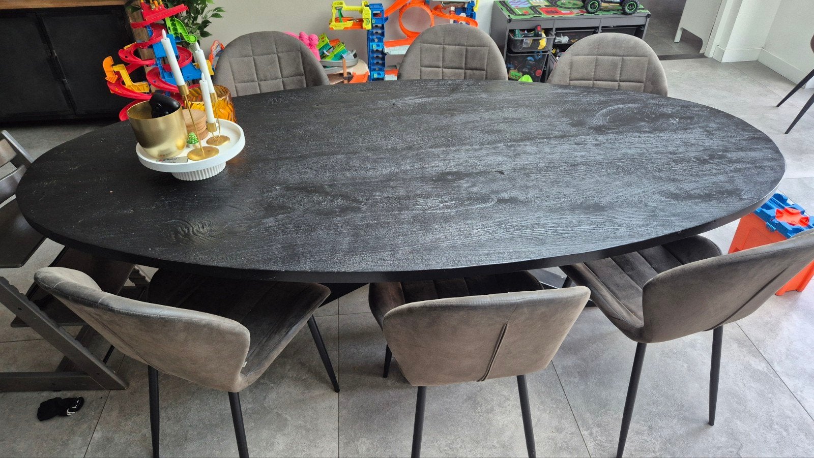 Goossens eetkamerstoelen - 6 stuks, Modern, Comfortabel, Ophalen of Verzenden, Zo goed als nieuw, Metaal