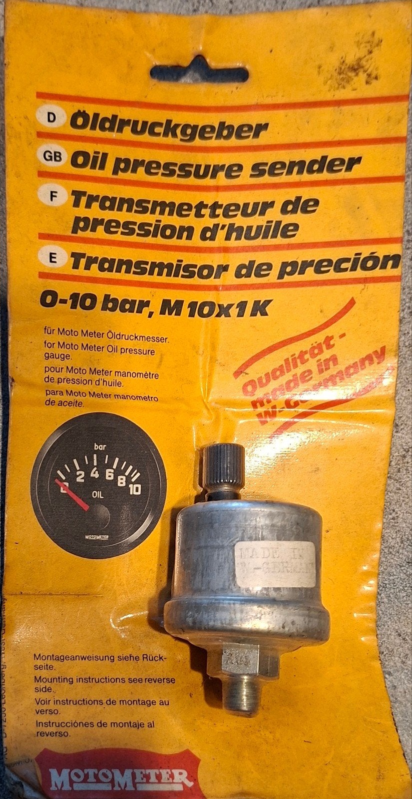 Te koop: Motometer oliedruksensor, Ophalen of Verzenden, Nieuw