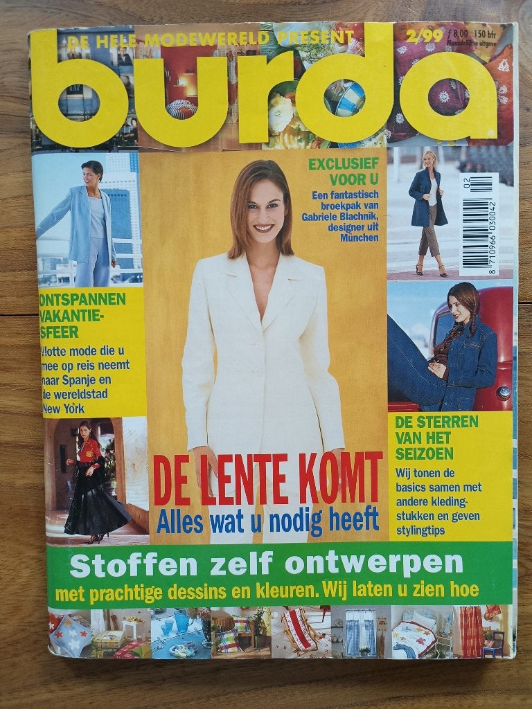 Burda februari 1999 naaien mode patronen basics, Ophalen of Verzenden, Vrouw, Burda