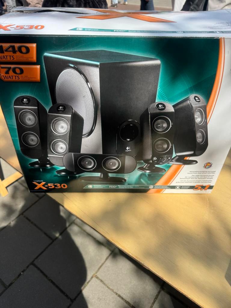 Logitech X-530 5.1 Luidsprekerset - Nieuw in doos, Ophalen of Verzenden, Nieuw, Audiokanaal 5.1