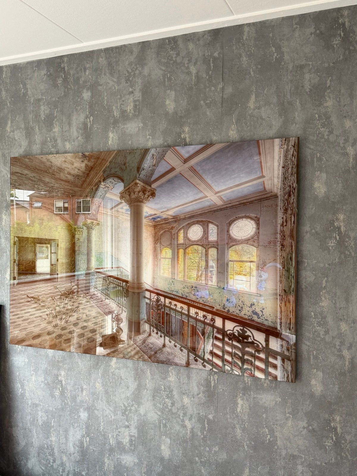 Grote foto op plexiglas van verlaten gebouw, Ophalen, Gebruikt, 100 tot 125 cm, Foto of Poster
