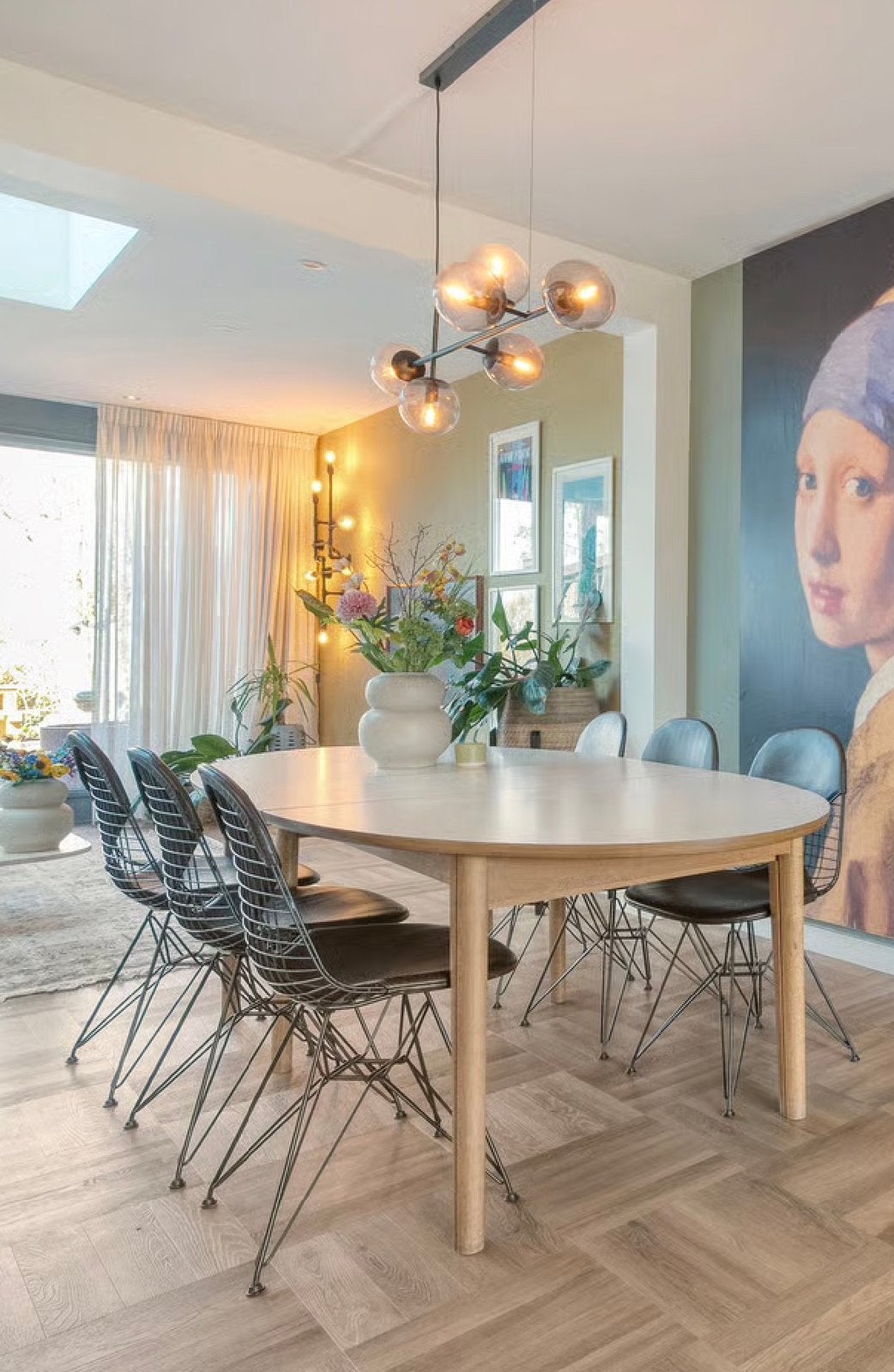 Eettafel deens design, Ophalen of Verzenden, Zo goed als nieuw, Rechthoekig, 200 cm of meer