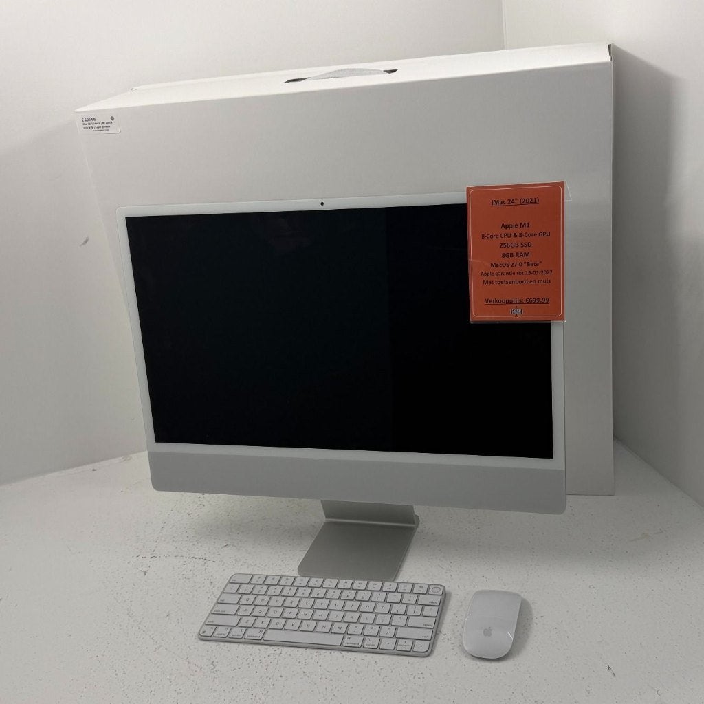 iMac 2021 24inch | M1 256GB 8GB RAM | Apple garantie, Computers en Software, 256 GB, Toulonselaan 72, IMac, Ophalen of Verzenden