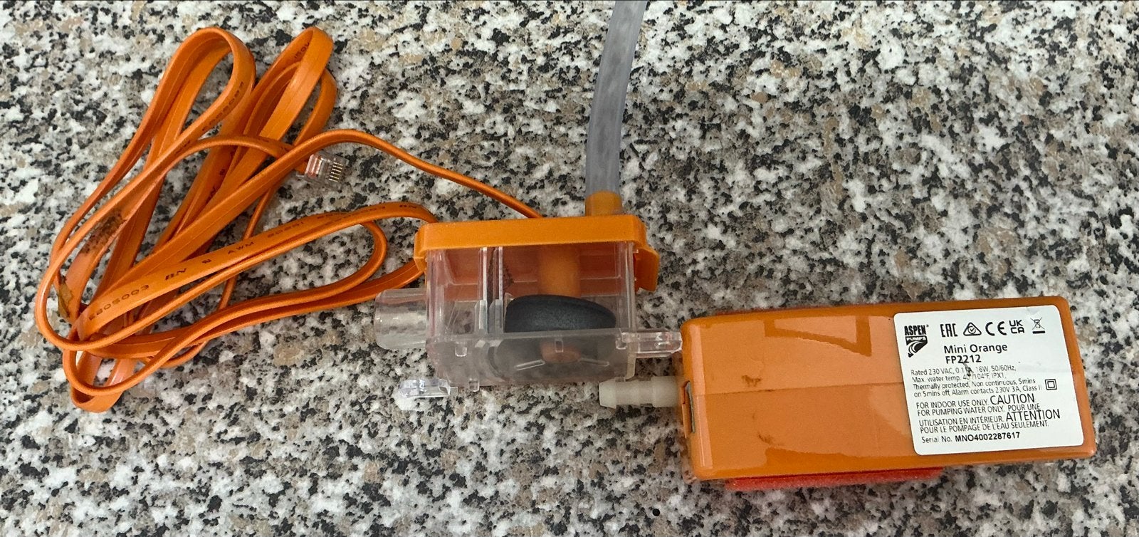 Aspen Pumps Mini Orange FP2212 Condenswaterpomp, Ophalen of Verzenden, Gebruikt