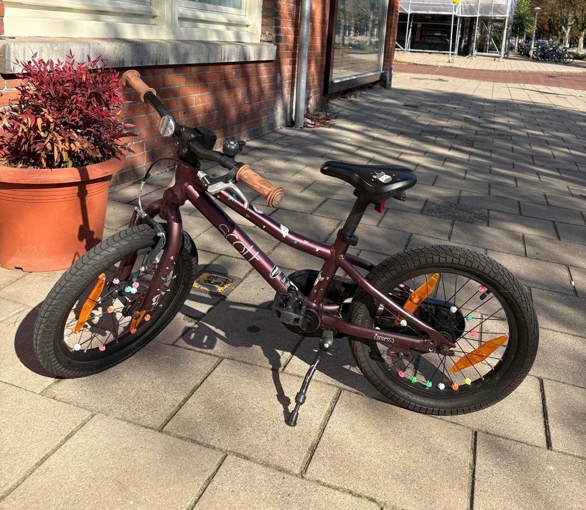 Scott Contessa kinderfiets, Fietsen en Brommers, Ophalen, Zo goed als nieuw, Velgrem, Minder dan 16 inch