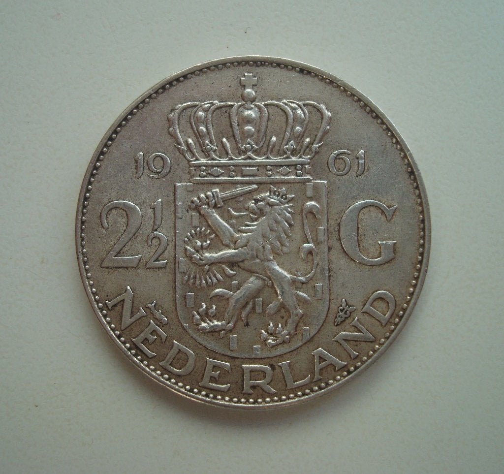 2,5 Gulden 1961 - zilver -, Ophalen, Koningin Juliana, 2½ gulden, Zilver