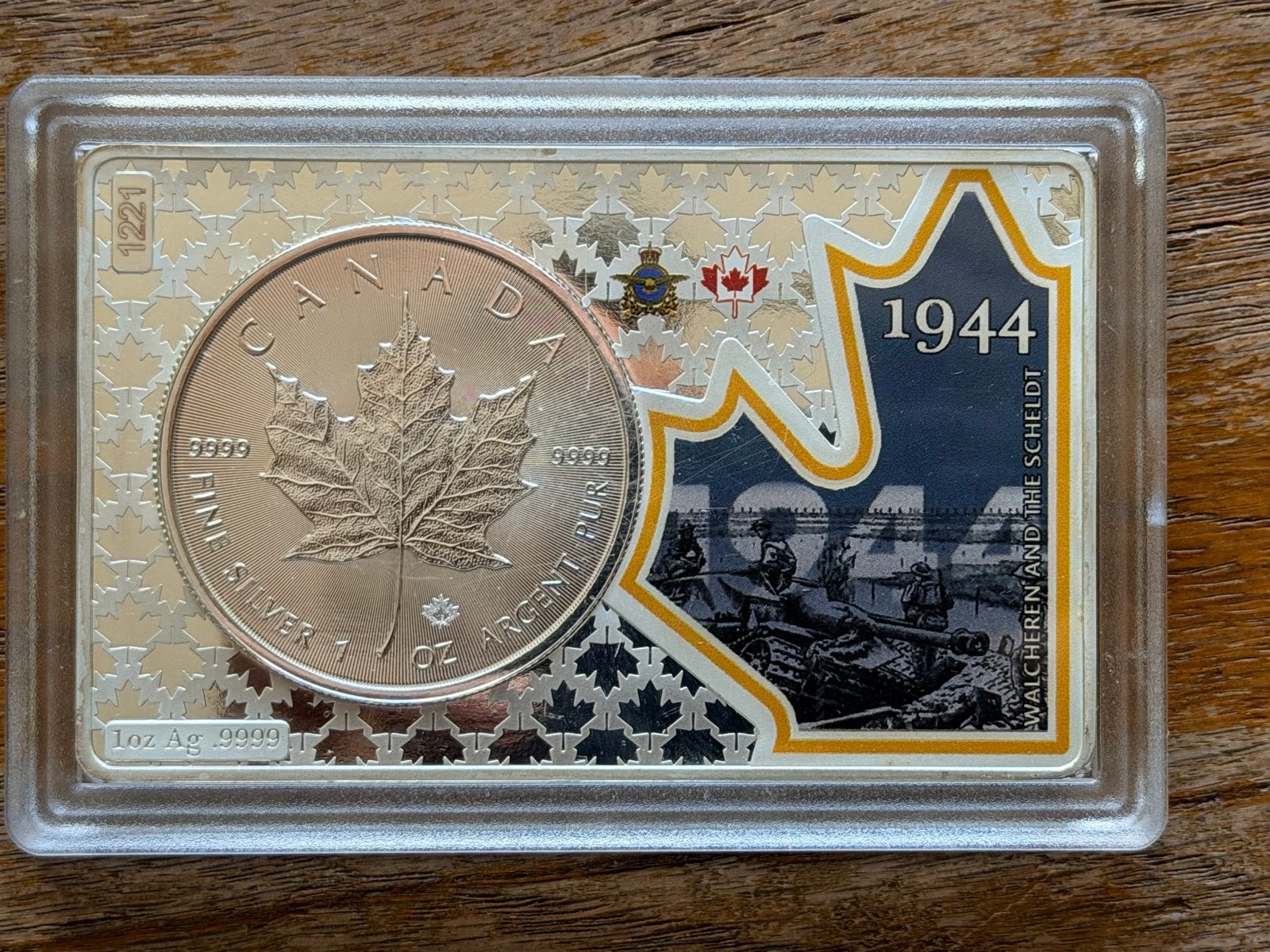 3x Canadese 1 oz zilveren Maple Leaf 2019 WOII / D-Day, Ophalen of Verzenden, Overige waardes, Setje, Zilver